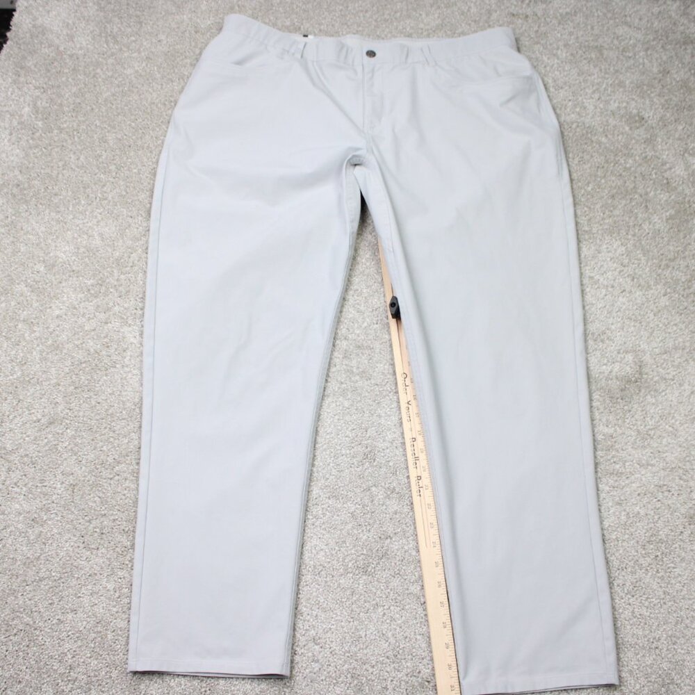 Rhoback Pants Mens 42x32 Gray Delta Performance Golf Active Casual Stretch - Picture 3 of 15